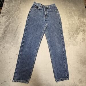 Vintage Guess Jeans Womens 28 Blue High Rise Tapered USA Made Style 1050QSH 90s
